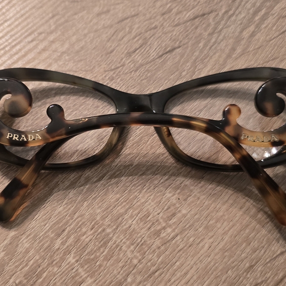 Prada Black and Brown Baroque Glasses - Picture 1 of 16